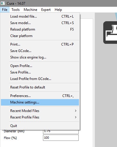 cura msettings