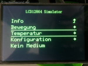 LCD Temperaturmenue