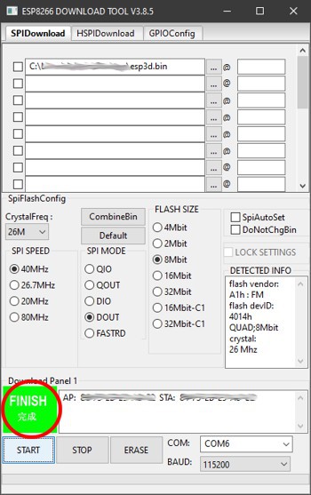 esp 01s flasher softwarefinish