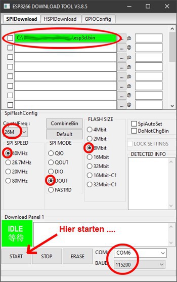 esp 01s flasher softwaresettings