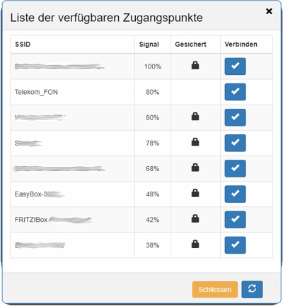 ESP8266 Wizardwlanliste