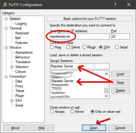 Putty config