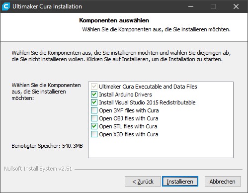 cura3 components